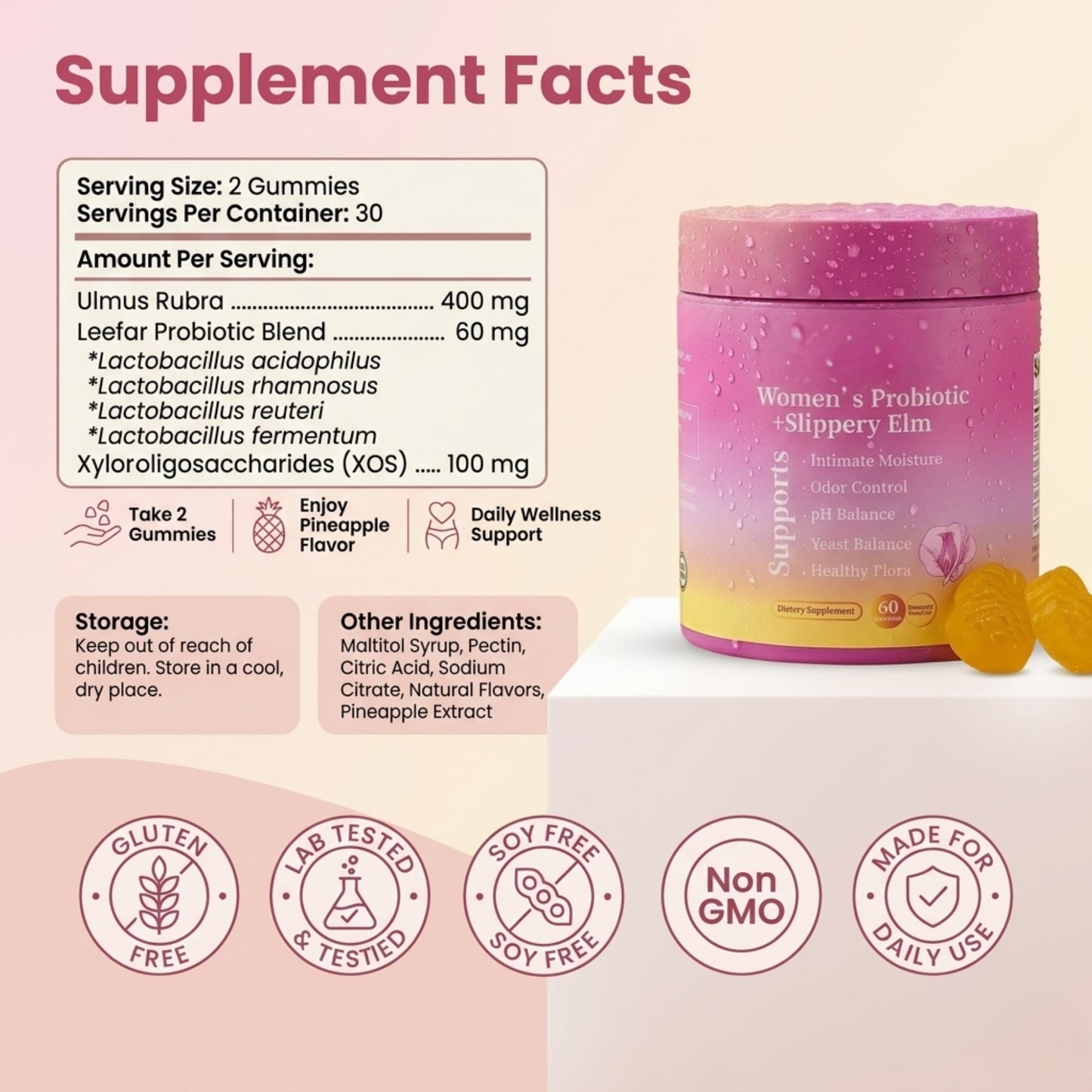 Women's Probiotic + Slippery Elm
