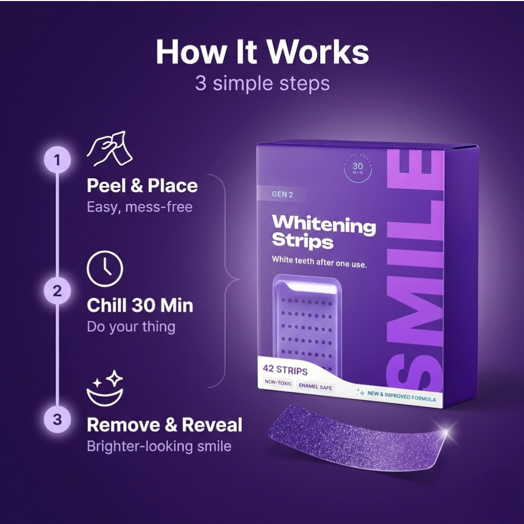 Flary™ Purple Teeth Whitening Strips