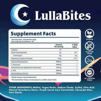 LullaBites Natural Sleep Gummies
